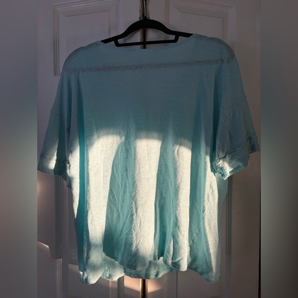 J. Jill Aqua V-Neck Short Sleeve Top - Picture 7 of 7